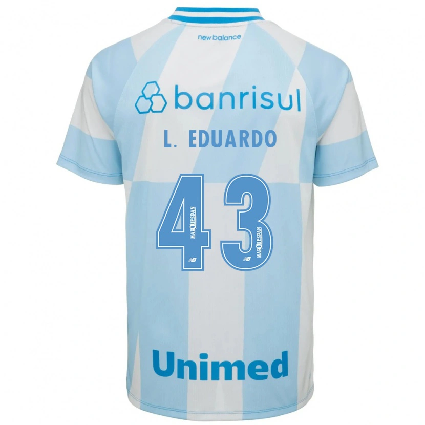 Danxen Homme Maillot Luis Eduardo #43 Bleu Clair Blanc Tenues Extérieur 2026/27 T-Shirt