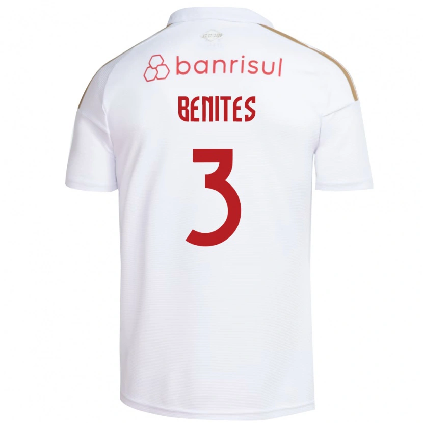 Danxen Homme Maillot Bruna Benites #3 Blanc Rouge Tenues Extérieur 2026/27 T-Shirt