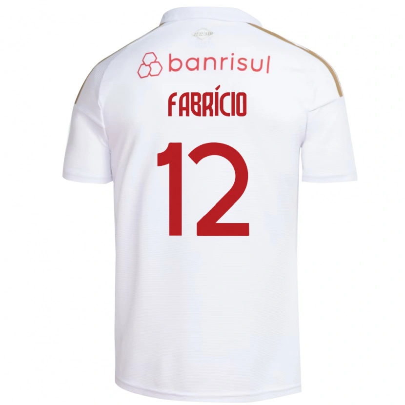 Danxen Homme Maillot Fabrício #12 Blanc Rouge Tenues Extérieur 2026/27 T-Shirt