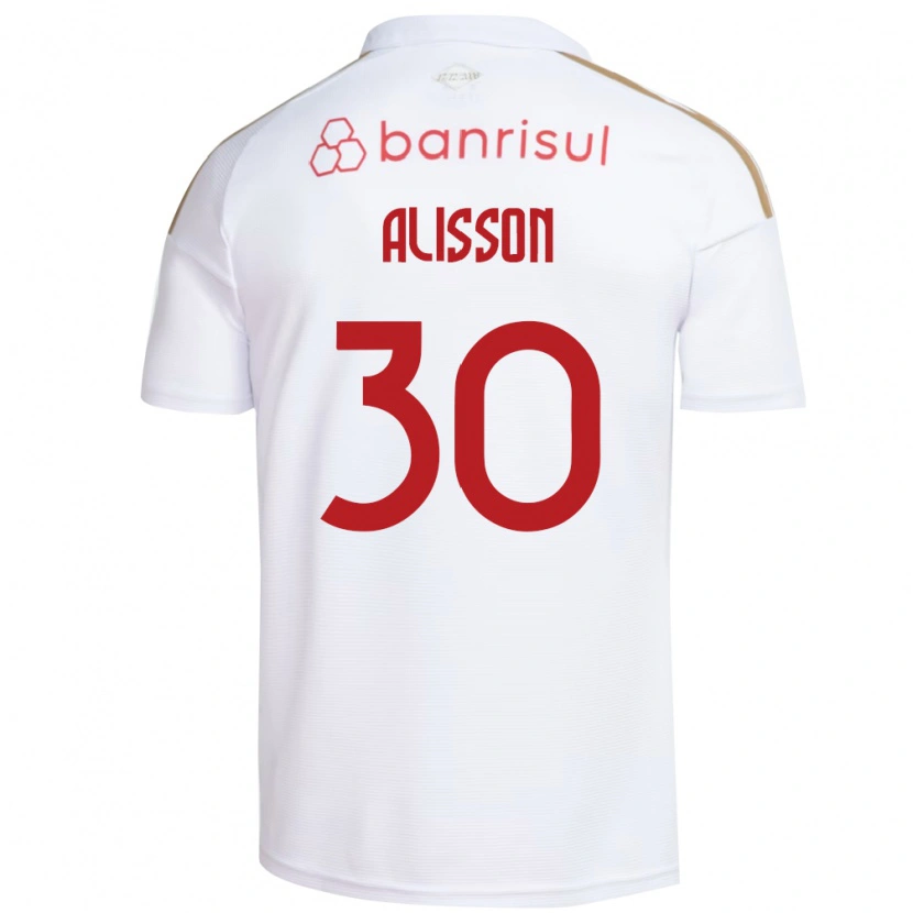 Danxen Homme Maillot Alisson Rodrigues De Melo #30 Blanc Rouge Tenues Extérieur 2026/27 T-Shirt