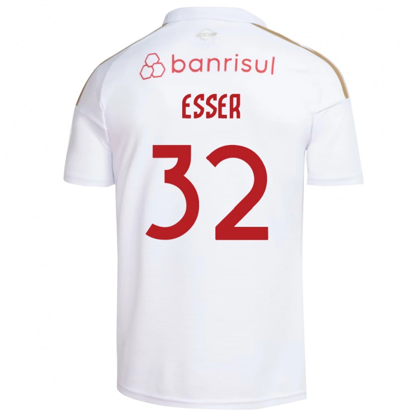 Danxen Homme Maillot Diego Esser #32 Blanc Rouge Tenues Extérieur 2026/27 T-Shirt