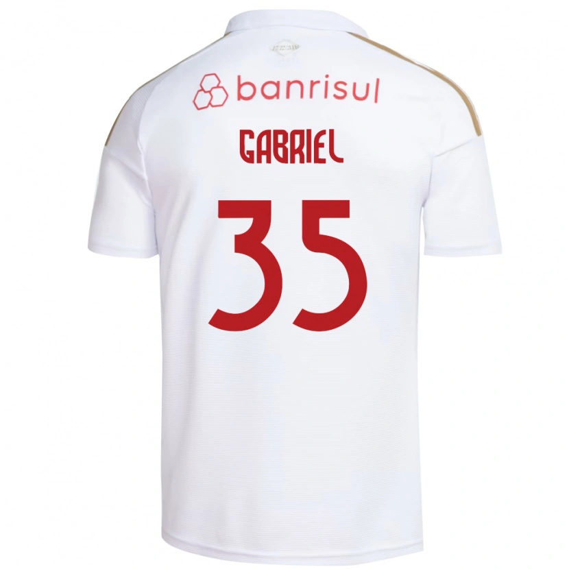 Danxen Homme Maillot Ze Gabriel #35 Blanc Rouge Tenues Extérieur 2026/27 T-Shirt