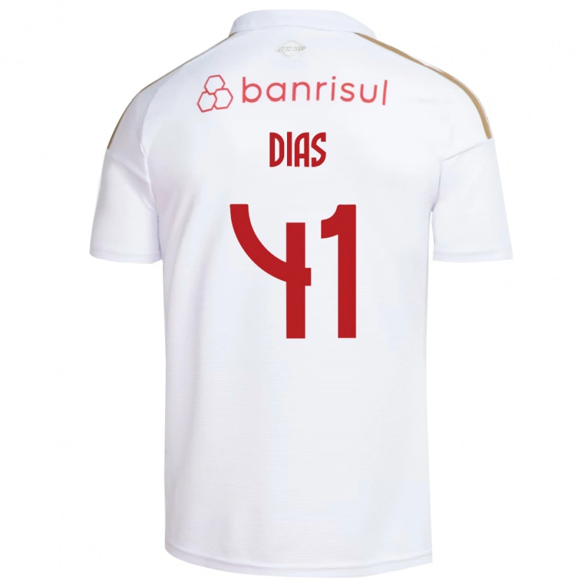 Danxen Homme Maillot Matheus Dias #41 Blanc Rouge Tenues Extérieur 2026/27 T-Shirt