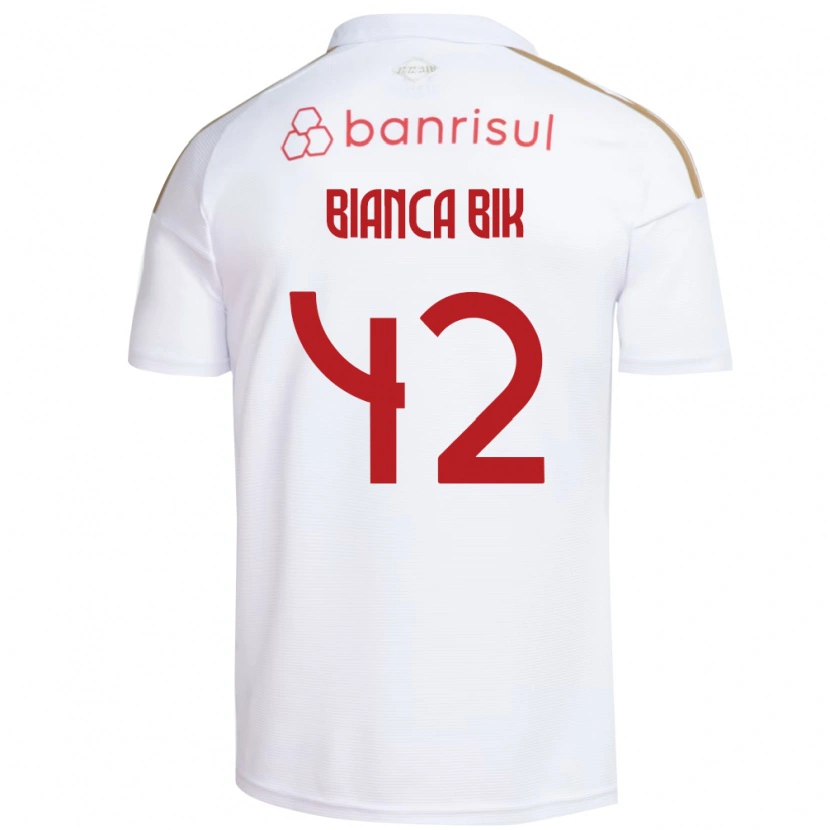 Danxen Homme Maillot Bianca Bik #42 Blanc Rouge Tenues Extérieur 2026/27 T-Shirt