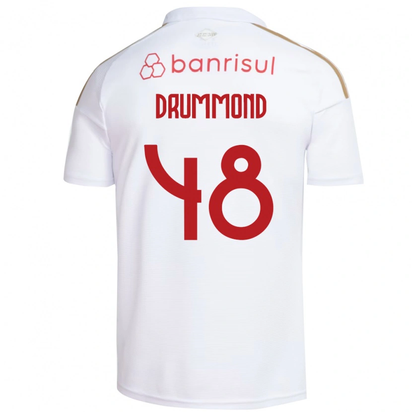 Danxen Homme Maillot Lucca Drummond #48 Blanc Rouge Tenues Extérieur 2026/27 T-Shirt