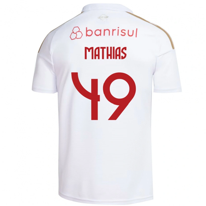 Danxen Homme Maillot Ricardo Mathias #49 Blanc Rouge Tenues Extérieur 2026/27 T-Shirt