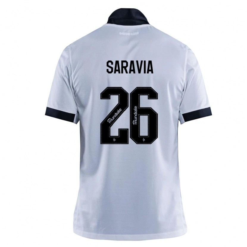 Danxen Homme Maillot Renzo Saravia #26 Noir Blanc Tenues Extérieur 2026/27 T-Shirt