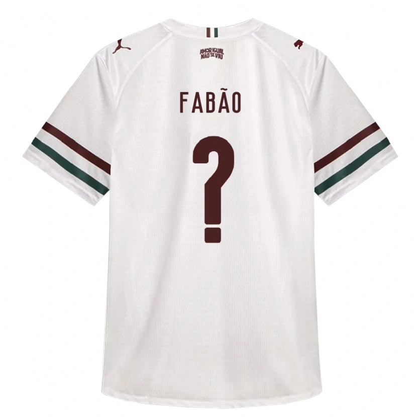 Danxen Homme Maillot Fábio José De Souza Júnior #0 Blanc Vert Bourgogne Tenues Extérieur 2026/27 T-Shirt