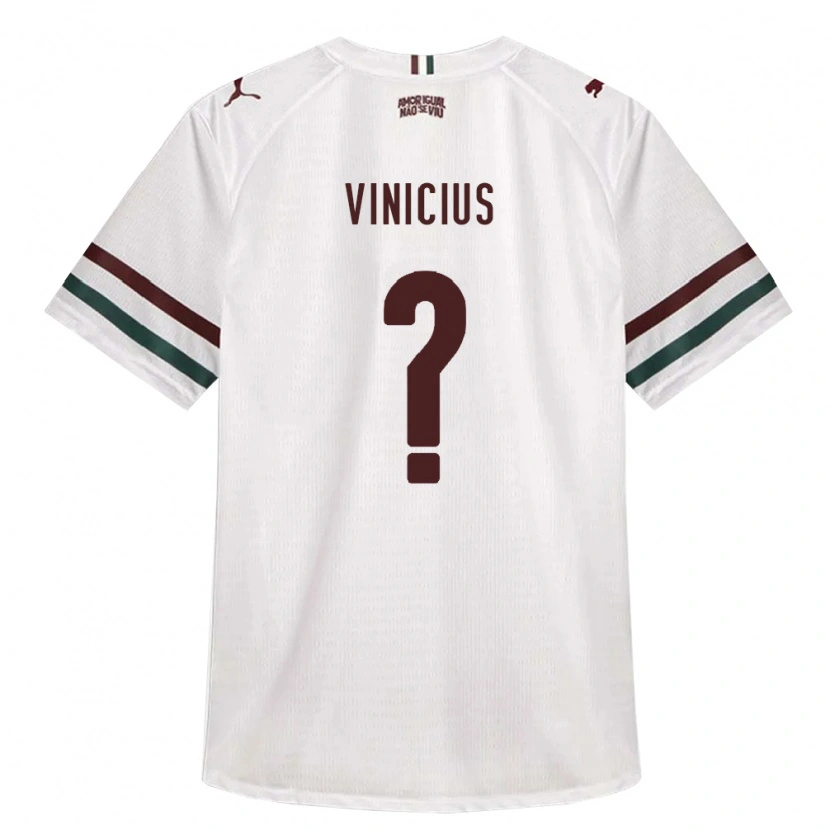 Danxen Homme Maillot Vinicius #0 Blanc Vert Bourgogne Tenues Extérieur 2026/27 T-Shirt
