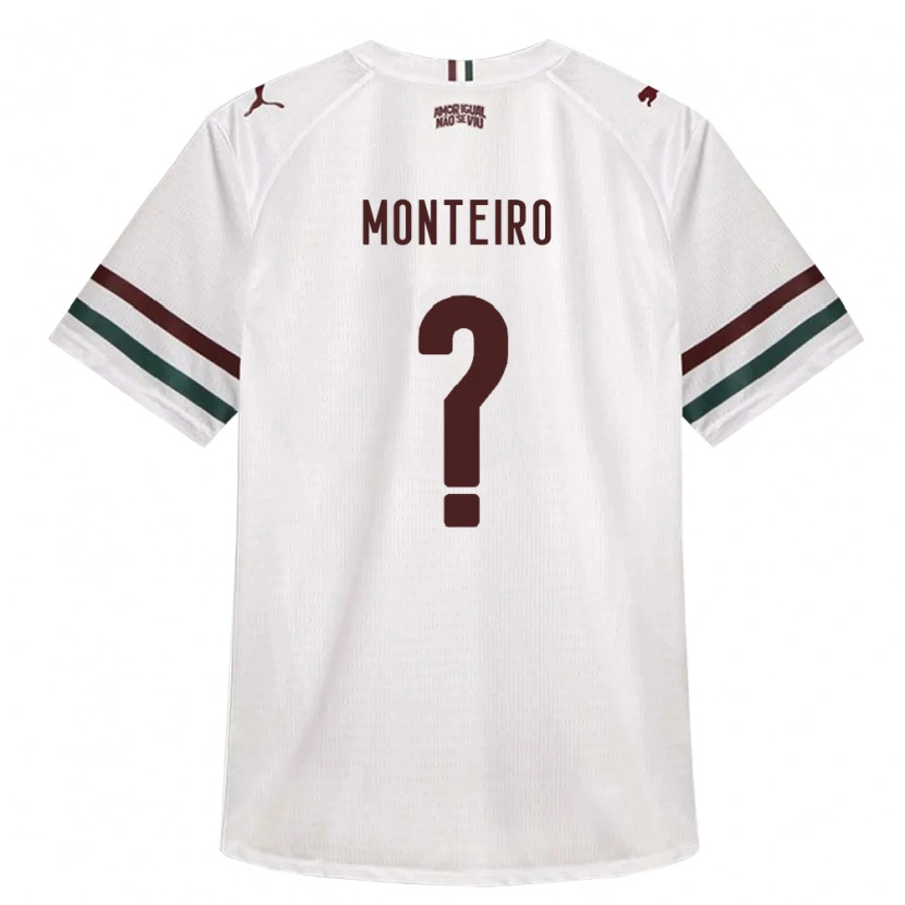 Danxen Homme Maillot Rafael Monteiro #0 Blanc Vert Bourgogne Tenues Extérieur 2026/27 T-Shirt
