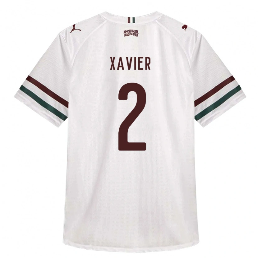 Danxen Homme Maillot Samuel Xavier #2 Blanc Vert Bourgogne Tenues Extérieur 2026/27 T-Shirt