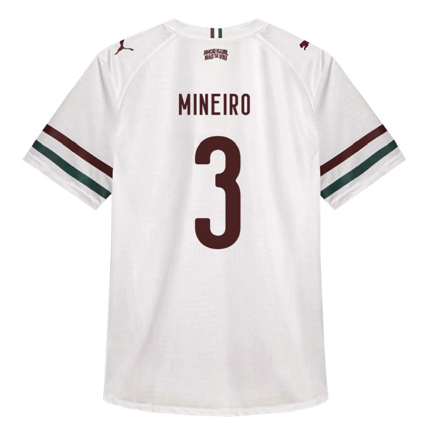 Danxen Homme Maillot William Mineiro #3 Blanc Vert Bourgogne Tenues Extérieur 2026/27 T-Shirt