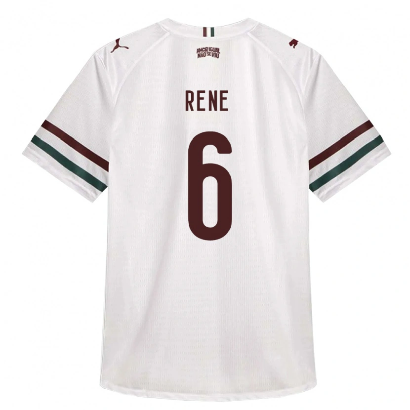 Danxen Homme Maillot Renê Rodrigues Martins #6 Blanc Vert Bourgogne Tenues Extérieur 2026/27 T-Shirt