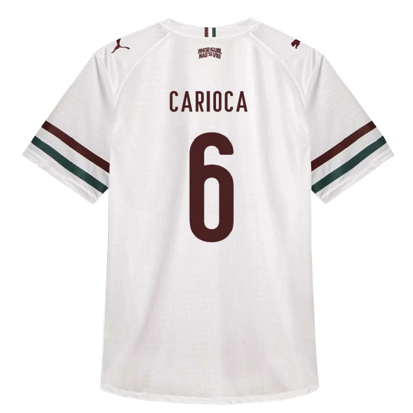 Danxen Homme Maillot Gabriel Carioca #6 Blanc Vert Bourgogne Tenues Extérieur 2026/27 T-Shirt