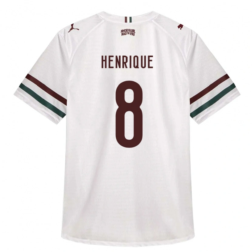 Danxen Homme Maillot Gabriel Henrique #8 Blanc Vert Bourgogne Tenues Extérieur 2026/27 T-Shirt