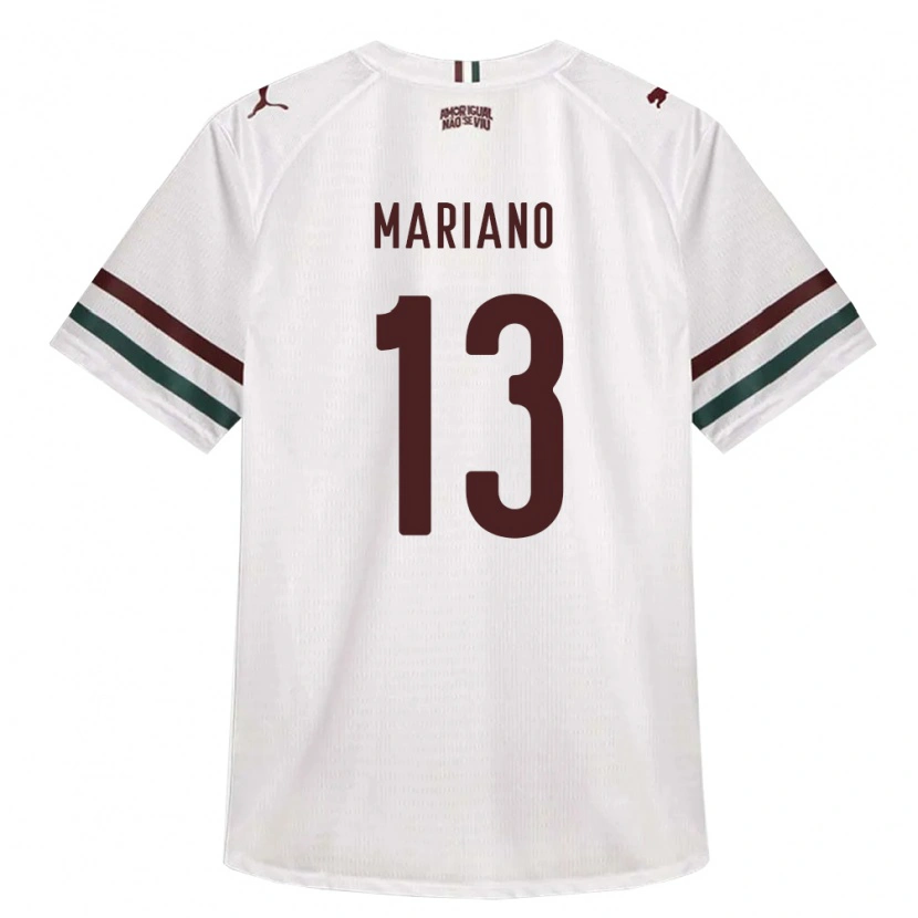 Danxen Homme Maillot Mariano Matheus Silva Batista #13 Blanc Vert Bourgogne Tenues Extérieur 2026/27 T-Shirt