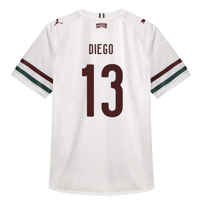 Danxen Homme Maillot Alysson Diego #13 Blanc Vert Bourgogne Tenues Extérieur 2026/27 T-Shirt