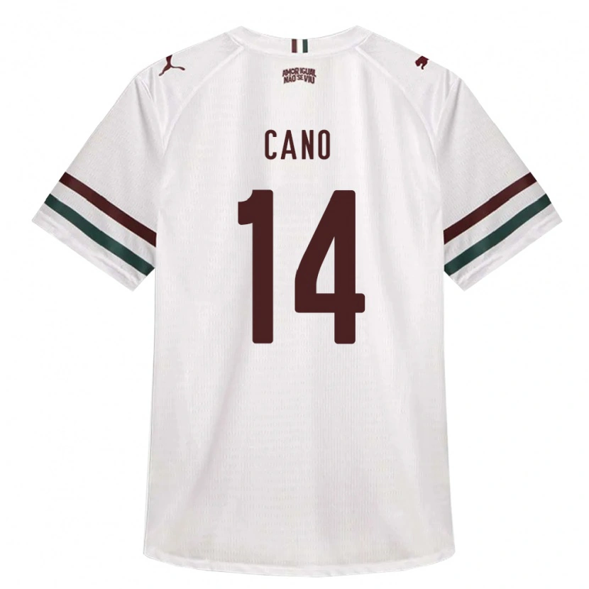 Danxen Homme Maillot Germán Cano #14 Blanc Vert Bourgogne Tenues Extérieur 2026/27 T-Shirt