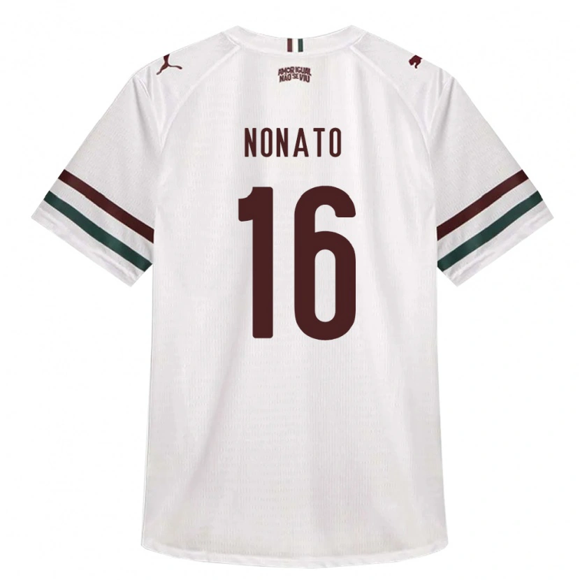 Danxen Homme Maillot Gustavo Nonato Santana #16 Blanc Vert Bourgogne Tenues Extérieur 2026/27 T-Shirt