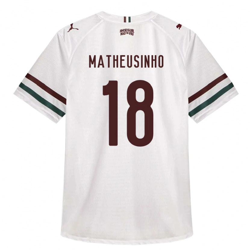 Danxen Homme Maillot Matheus Ferreira Da Costa #18 Blanc Vert Bourgogne Tenues Extérieur 2026/27 T-Shirt