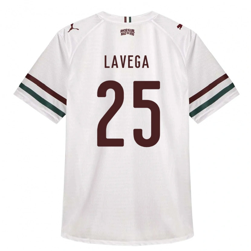 Danxen Homme Maillot Joaquín Lavega #25 Blanc Vert Bourgogne Tenues Extérieur 2026/27 T-Shirt