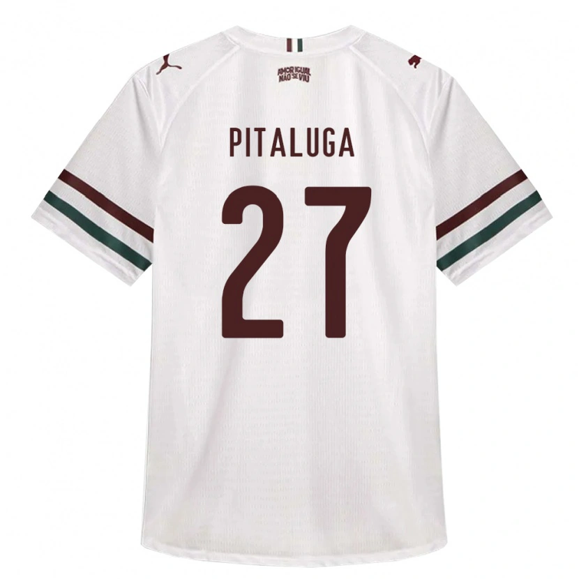 Danxen Homme Maillot Marcelo Pitaluga #27 Blanc Vert Bourgogne Tenues Extérieur 2026/27 T-Shirt