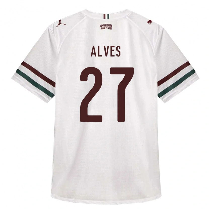 Danxen Homme Maillot Felipe Alves #27 Blanc Vert Bourgogne Tenues Extérieur 2026/27 T-Shirt