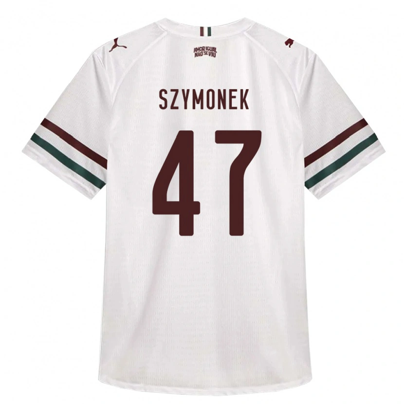 Danxen Homme Maillot Fábio Szymonek #47 Blanc Vert Bourgogne Tenues Extérieur 2026/27 T-Shirt