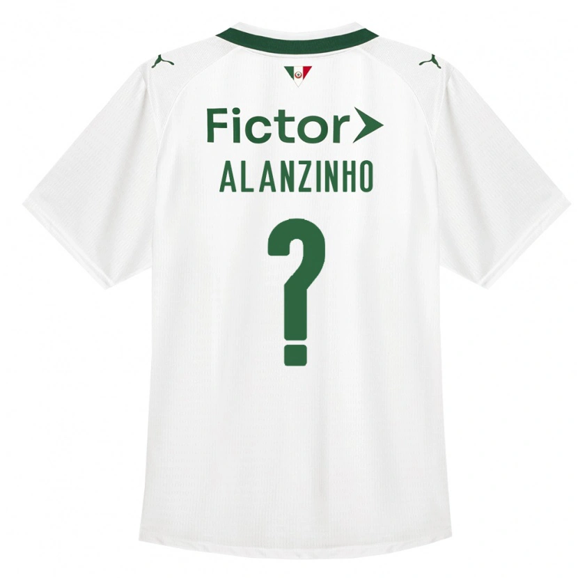 Danxen Homme Maillot Alanzinho #0 Vert Blanc Tenues Extérieur 2026/27 T-Shirt