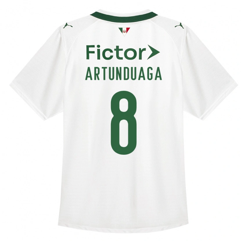 Danxen Homme Maillot Grover Artunduaga #8 Vert Blanc Tenues Extérieur 2026/27 T-Shirt