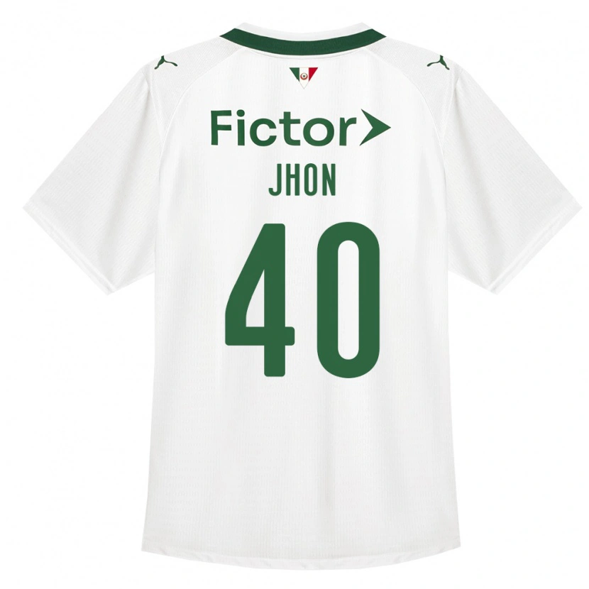 Danxen Homme Maillot Jhon Jhon #40 Vert Blanc Tenues Extérieur 2026/27 T-Shirt