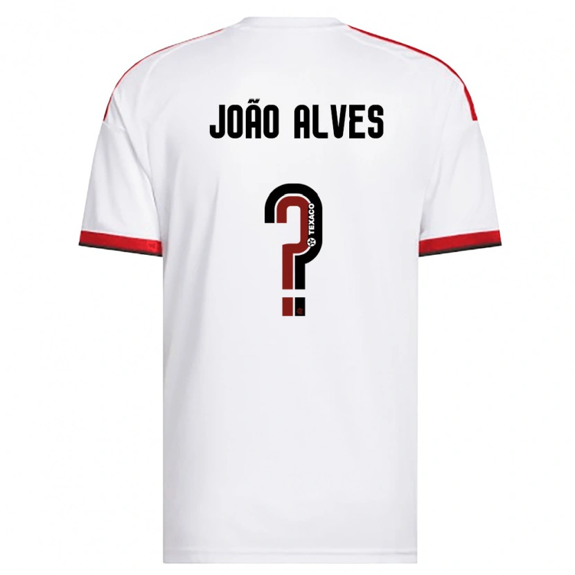 Danxen Homme Maillot João Alves #0 Blanc Rouge Noir Tenues Extérieur 2026/27 T-Shirt