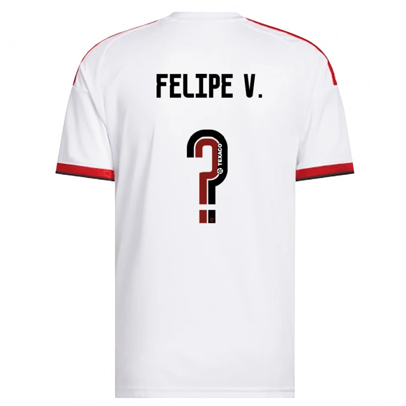 Danxen Homme Maillot Felipe Vieira #0 Blanc Rouge Noir Tenues Extérieur 2026/27 T-Shirt