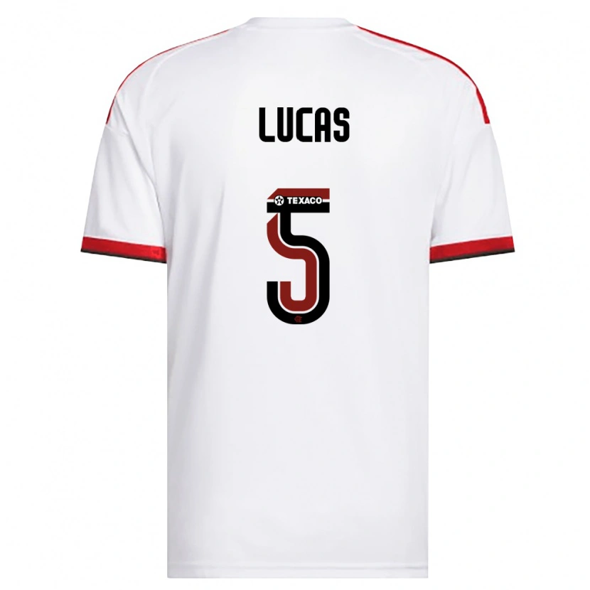 Danxen Homme Maillot Rayan Lucas #5 Blanc Rouge Noir Tenues Extérieur 2026/27 T-Shirt