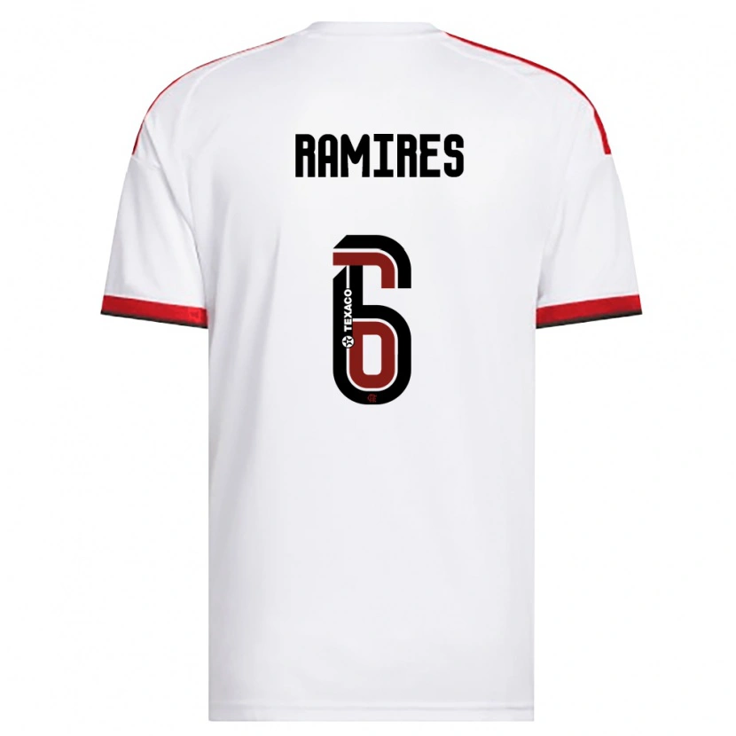 Danxen Homme Maillot Gustavo Rodrigues Nunes #6 Blanc Rouge Noir Tenues Extérieur 2026/27 T-Shirt