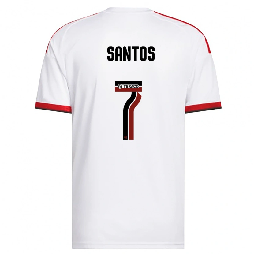Danxen Homme Maillot Alan Santos #7 Blanc Rouge Noir Tenues Extérieur 2026/27 T-Shirt