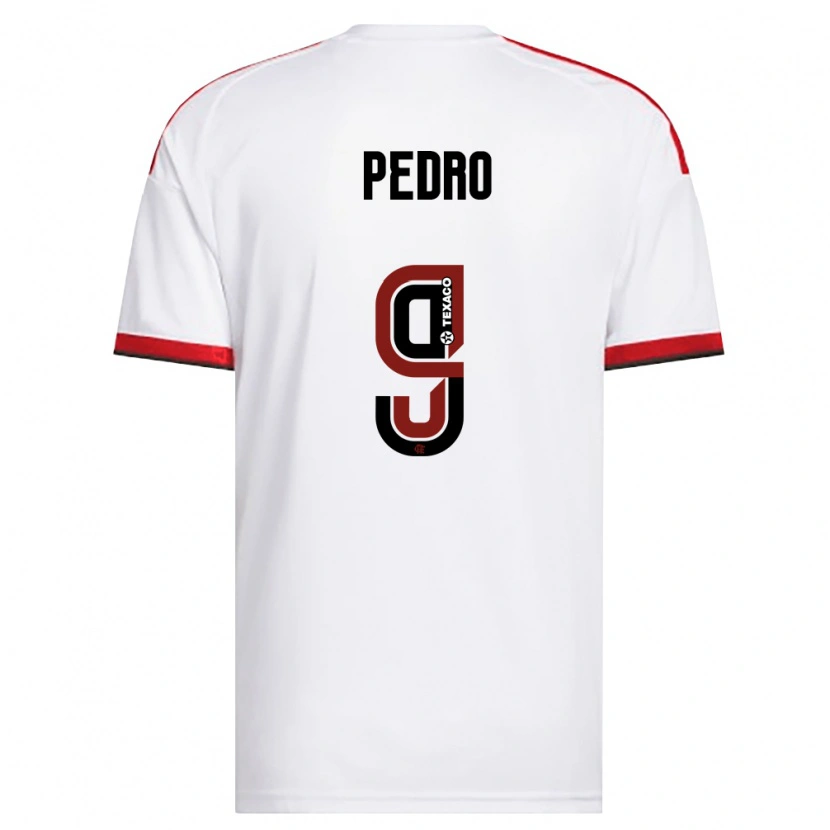 Danxen Homme Maillot Pedro Guilherme Abreu Dos Santos #9 Blanc Rouge Noir Tenues Extérieur 2026/27 T-Shirt