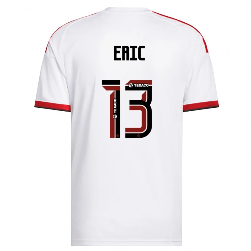 Danxen Homme Maillot Eric Trindade Dos Santos #13 Blanc Rouge Noir Tenues Extérieur 2026/27 T-Shirt