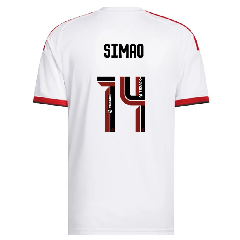 Danxen Homme Maillot Samhia Simao #14 Blanc Rouge Noir Tenues Extérieur 2026/27 T-Shirt