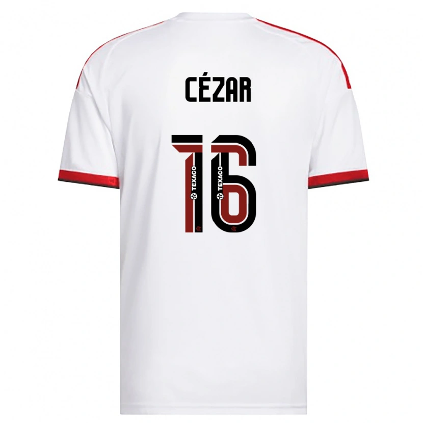 Danxen Homme Maillot Paulo Cézar #16 Blanc Rouge Noir Tenues Extérieur 2026/27 T-Shirt