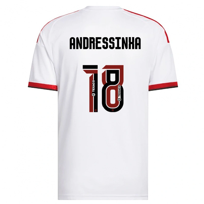 Danxen Homme Maillot Andressinha #18 Blanc Rouge Noir Tenues Extérieur 2026/27 T-Shirt
