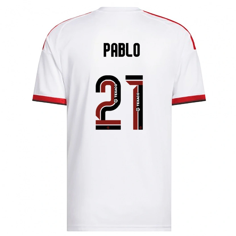 Danxen Homme Maillot Pablo #21 Blanc Rouge Noir Tenues Extérieur 2026/27 T-Shirt