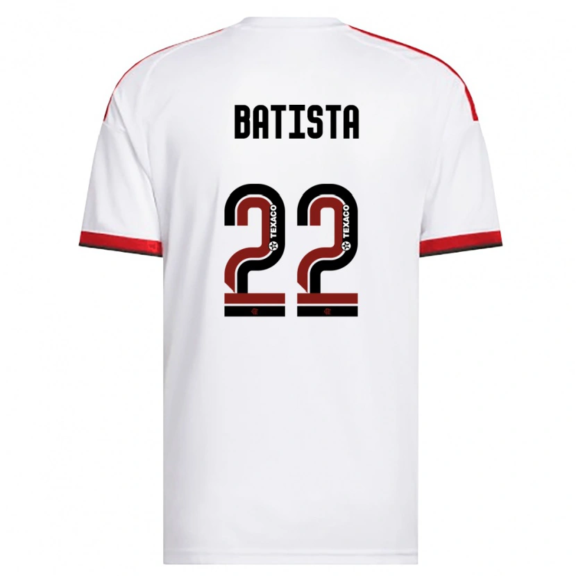 Danxen Homme Maillot Gabriel Batista #22 Blanc Rouge Noir Tenues Extérieur 2026/27 T-Shirt