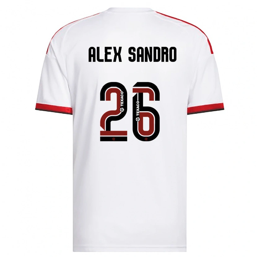 Danxen Homme Maillot Alex Sandro #26 Blanc Rouge Noir Tenues Extérieur 2026/27 T-Shirt
