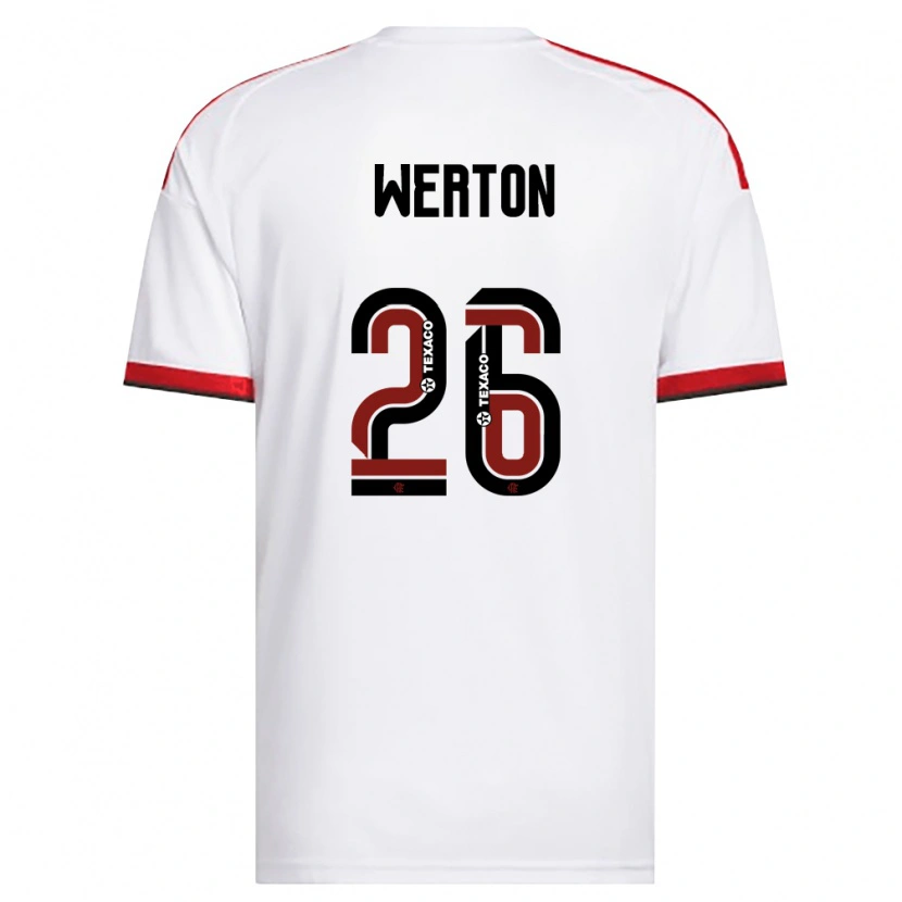 Danxen Homme Maillot Werton #26 Blanc Rouge Noir Tenues Extérieur 2026/27 T-Shirt