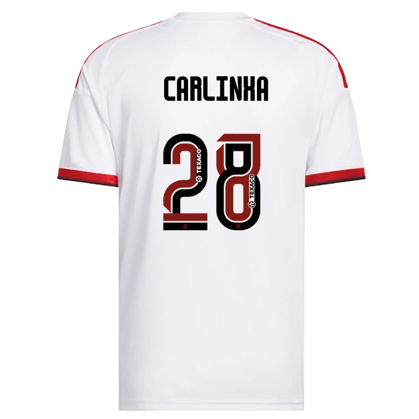 Danxen Homme Maillot Carlinha #28 Blanc Rouge Noir Tenues Extérieur 2026/27 T-Shirt