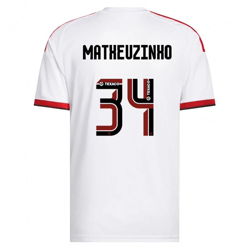 Danxen Homme Maillot Matheuzinho #34 Blanc Rouge Noir Tenues Extérieur 2026/27 T-Shirt