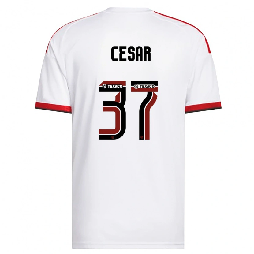 Danxen Homme Maillot Cesar #37 Blanc Rouge Noir Tenues Extérieur 2026/27 T-Shirt