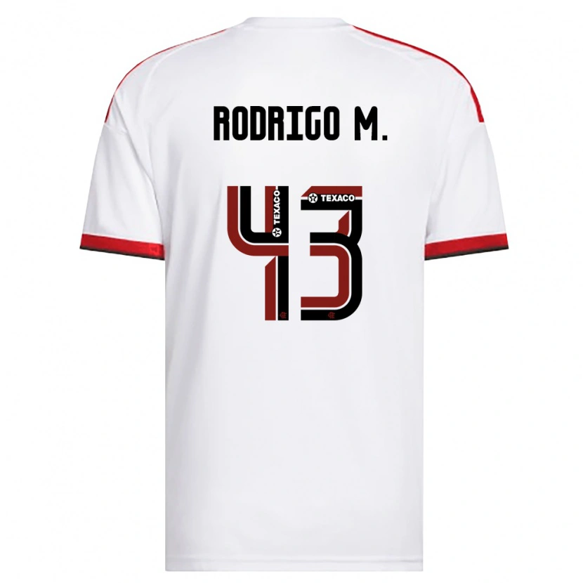 Danxen Homme Maillot Rodrigo Muniz #43 Blanc Rouge Noir Tenues Extérieur 2026/27 T-Shirt