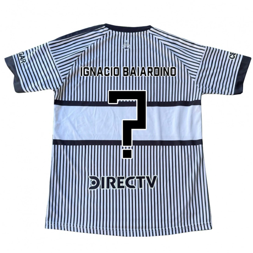 Danxen Homme Maillot Juan Ignacio Baiardino #0 Blanc Noir Jaune Tenues Extérieur 2026/27 T-Shirt